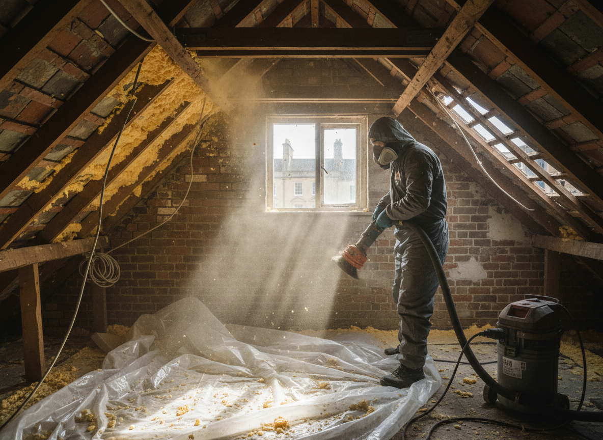Attic Spray Foam Removal in Bath, Somerset