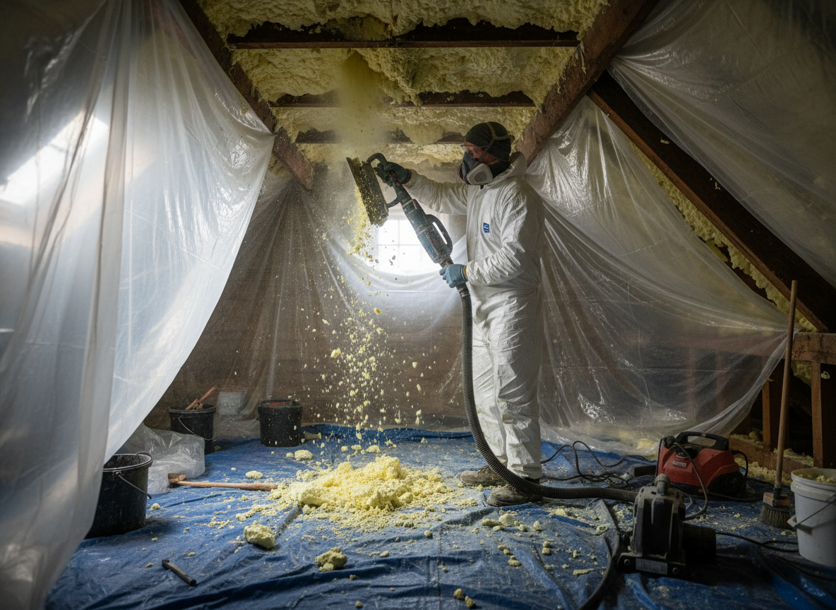 Closed Cell Spray Foam Removal in Bath, Somerset